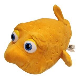 Jim Hensons Splash and Bubbles Plush Yellow Fusilier Fish Stuffed Animal Toy HTF